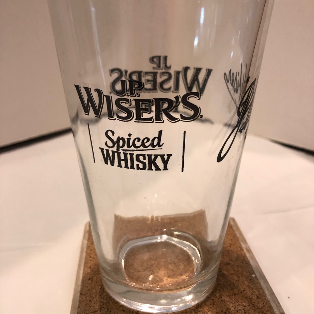 J P Wiser Whiskey Rye Glass Bar Man Cave